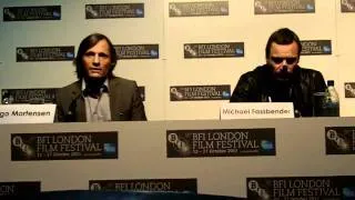 Viggo Mortensen and Michael Fassbender on 'A Dangerous Method' in London