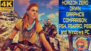 Horizon Zero Dawn: Graphics Comparison. PS4, PS4 PRO, PS5 and Windows PC.