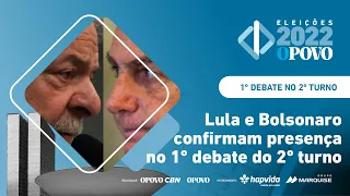 Bolsonaro e Lula confirmam presença no debate da Band, o primeiro do 2º turno