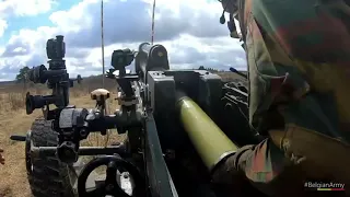 Belgian Howitzer Platoons In Action