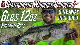 Giant 6LB 12OZ Bass (PB) On a Whopper Plopper After Long Epic Day of Fishing