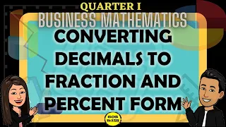 CONVERTING DECIMALS TO FRACTION AND PERCENT FORM || BUSINESS MATHEMATICS