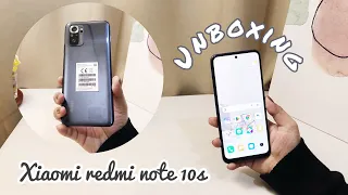 Unboxing xiaomi redmi note 10s onyx gray (8GB+128GB) | aesthetic unboxing | asmr 🖤