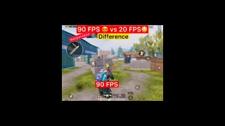 90 FPS VS 20 FPS difference in pubg mobile #shorts #pubg