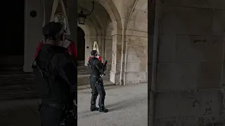 Guard's Gets Help From Armed Police