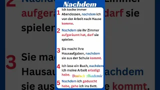 Deutsch B1 bis C1 / Temporale Nebensätze mit ( Nachdem ) /  #deutsch