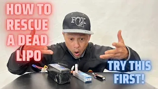 How to rescue a dead lipo battery that won't charge  - voltage too low, drained, discharged error