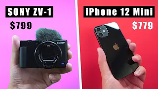 iPhone 12 Mini vs Sony VLOG Camera ZV-1 | A camera to Start your YouTube channel