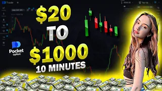 Turn $20 Into $1000  In 10 Minutes | New Binary Options Trading Strategy 2023 - Pocket Option