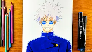 How To Draw Gojo | Anime Drawing Tutorial Step-By-Step