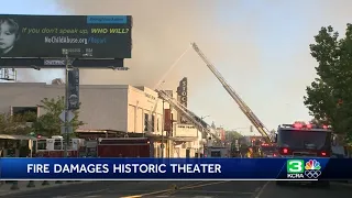 Fire causes extensive damage to historic theater in Stockton