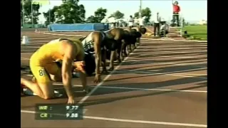 Usain Bolt's FIRST 100m Race (10.03) (2007 Rethymno)