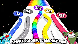 OGGY BECOME THE RAINBOW SNAKE IN COLORFUL SNAKE MARBLE RUN GAME | OGGY GAME (IOS GAMEPLAY)