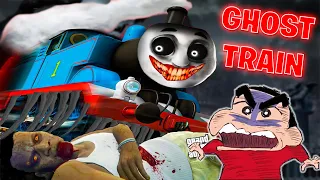 GTA 5 : SHINCHAN Found CURSED THOMAS TRAIN With FRANKLIN In GTA 5 THOMAS TRAIN KILLED SHINCHAN