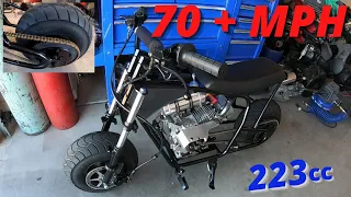 Mega Moto 80 minibike goes 70+ MPH