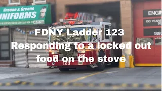 FDNY Ladder 123 Responding out of quarters to a locked out food on the stove with their model 28