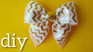 How to make bows with ribbon 🎀 Easy way to make rubber band 🎀 Ribbon bow for hair