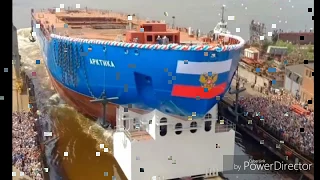 Russia launches world's biggest and most powerful nuclear icebreaker ship.