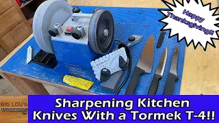 Using my Tormek T-4 to Sharpen Kitchen Knives