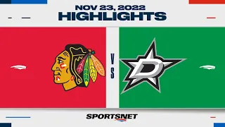 NHL Highlights | Blackhawks vs. Stars - November 23, 2022