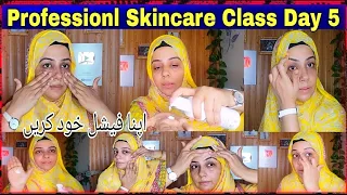 Facial Steps with Pressure Points at Home - Self Facial Massage Techniques - Skincare class day 5