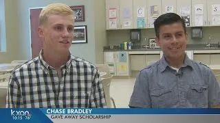 Austin student gives scholarship to cancer survivor