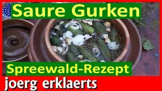 Gurken einlegen Gewürzgurken einmachen nach altem Spreewald Rezept Vorrat anlegen Nr.132