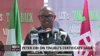 PETER OBI ON TINUBU’S CERTIFICATE SAGA