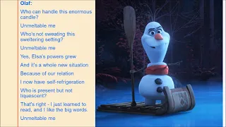 Unmeltable Me Frozen Lyrics