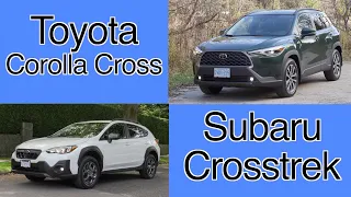 All-new 2022 Toyota Corolla Cross VS Subaru Crosstrek comparison review