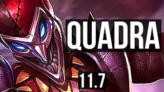 SHACO vs VOLIBEAR (JUNGLE) | Quadra, 6 solo kills, 900+ games, Legendary | KR Master | v11.7