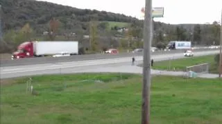 Tractor Trailer Melts on PA Turnpike