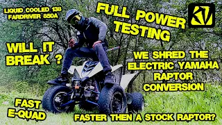 Does this Electric Yamaha Raptor  go faster then the Petrol Version ? Electric Quad Conversion Test