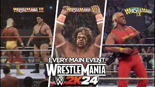 Every Main Event of Wrestlemania (1-9) on WWE2K24