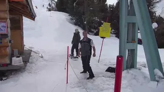 Funny ski lift fail on a snowboard (ORIGINAL)