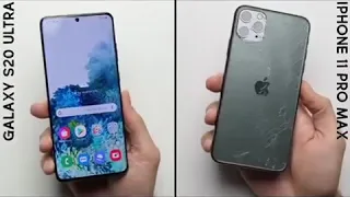 iPhone 11 Pro Max vs Galaxy S20 Ultra Drop Test