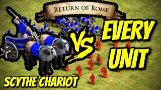 SCYTHE CHARIOT vs EVERY UNIT (Return of Rome) | AoE II: DE