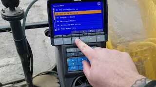 Komatsu service side of the monitor in Excavator.