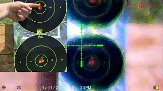 Testing the Sightmark Wraith with return to zero QD mount at 100 yards day and night