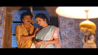 ಆಷಾಢದಲ್ಲಿ ಗಂಡ ಹೆಂಡ್ತಿ ಯಾಕ್ ಸೇರಬಾರ್ದು? | Ravichandran | Madhu | Annayya Kannada Movie Comedy Scene