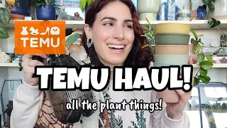 TEMU HAUL!! 🧡 Pottery, Plant Accessories, Clothing & More!! 🌿 all the cute plant things!! 🍄🦋