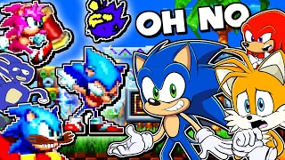 🔵💨 TOO MANY SONICS!! - Sonic, Tails & Knuckles Play "Sonic Mania & Sonic PLUS SONIC" MOD!!