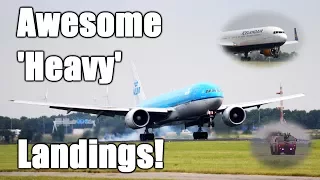 Awesome HEAVIES Landing from Close-Up at Amsterdam's Runway 18R + ATC!! 747, 767, A340, A310 & More!