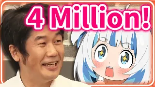 Yagoo Reacts to Gura Reaching 4 Million Subs 【Hololive】