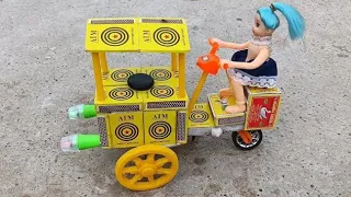 How to Make Match Box Cycle Rickshaw | DIY at Home From DC Motor | Matchbox Craft