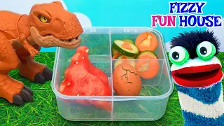 Fizzy and Phoebe Pack A Dinosaur Themed Lunch Box | Fun Videos For Kids