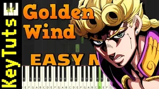 Golden Wind (Giorno’s Theme) from Jojo’s Bizarre Adventure - Easy Mode [Piano Tutorial]