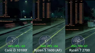 i3 10100f vs R5 1600 (AF) vs R7 2700 (Сравнение в играх)