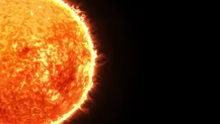 Sun rotating on a dark background 4K video free download