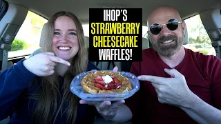 Taste Test: IHOP's NEW Strawberry Cheesecake Waffle Edition!